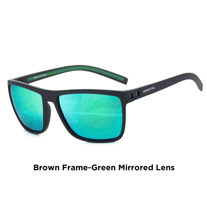 ZENOTTIC Retro Square Polarized Sunglasses Fashion Shade Women Men Ultra light TR90 Frame UV400 Protection Classics Sun Glasses
