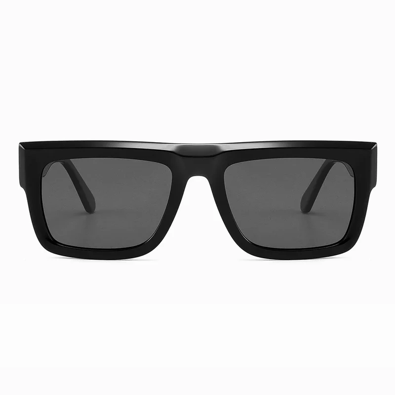 Retro Thick Rectangle Sunglasses for Men Acetate Eyeglasses Frame Fashion Cool Sun Glasses Non-prescription Clear Lens Spectacle