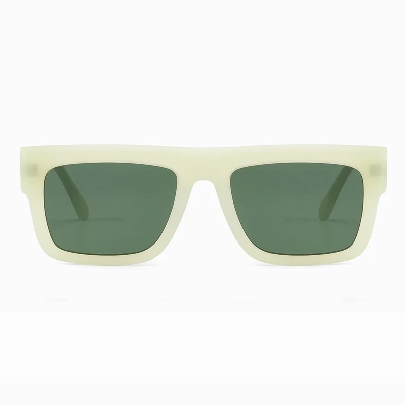 Retro Thick Rectangle Sunglasses for Men Acetate Eyeglasses Frame Fashion Cool Sun Glasses Non-prescription Clear Lens Spectacle