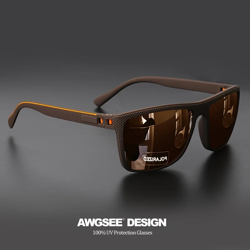 3pcs New Square Sunglasses Full Frame Polarized Spring Hinge Lightweight Unisex for Driving Fishing Sports Fashion