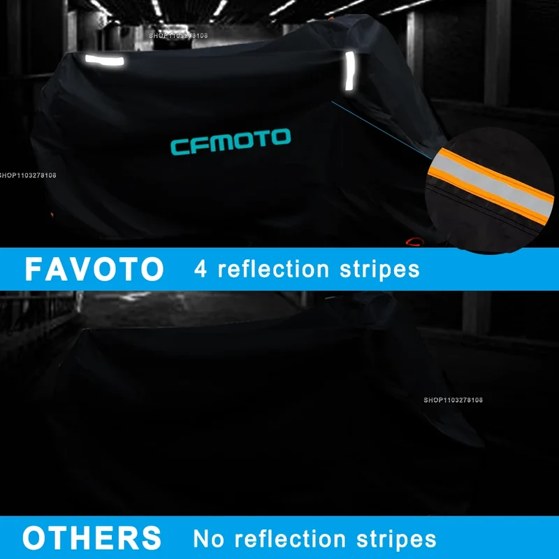 Motorcycle Cover Waterproof Outdoor All Season Dustproof UV Protector Moto Rain Cover for CFMOTO 650GT ADVENTURA 400GT