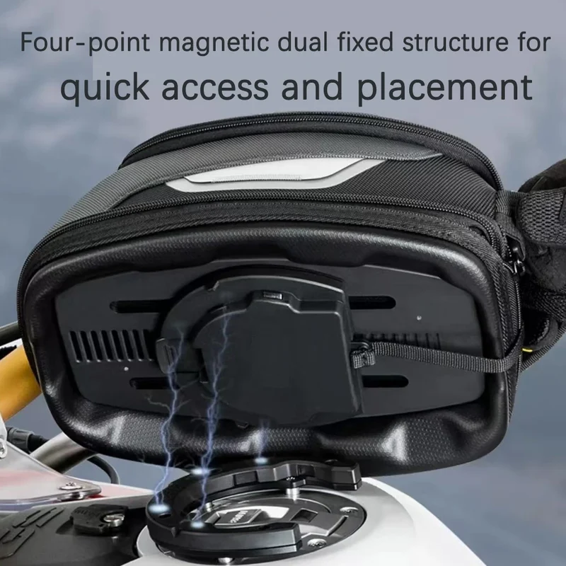 Motorcycle Tube Bag Magnetic Fixation Motorbike Tank Organizer For Kawasaki Versys 650 2015-2021 Versys 1000 2015-2016