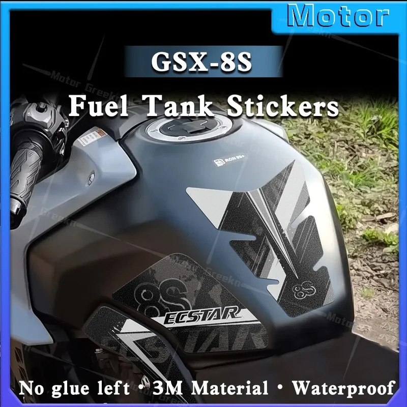For GSX8S GSX-8S GSX 8S gsx 8s gsx-8s 2023 2024 Motorcycle Frosted Fuel Tank Sticker Protector Pad Decals Accessories