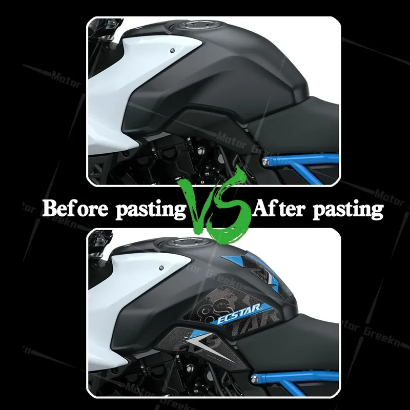 For GSX8S GSX-8S GSX 8S gsx 8s gsx-8s 2023 2024 Motorcycle Frosted Fuel Tank Sticker Protector Pad Decals Accessories