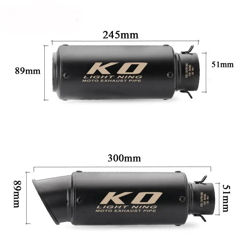 51MM Exhaust Pipe Motorcycle Muffler Mid Pipe Stainles Steel Escape Modified For 1290 Super Adventure R/S/T 2016-2020