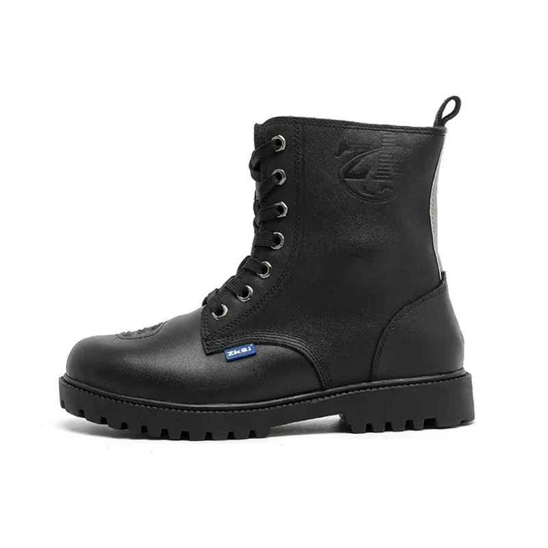 Motorcycle Shoes Men motocross Cruiser Boots Leather Adventure Low Boots Portland Shoes Cowhide Worker Boots for Autumn & Winter