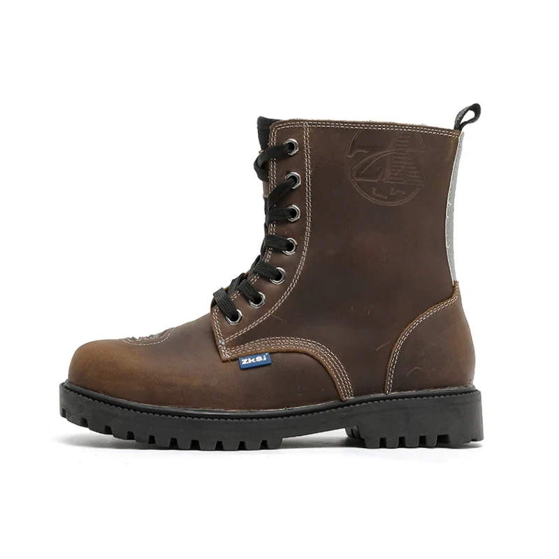 Motorcycle Shoes Men motocross Cruiser Boots Leather Adventure Low Boots Portland Shoes Cowhide Worker Boots for Autumn & Winter
