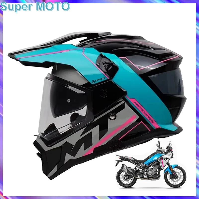 CFMOTO Motorcycle Helmet Dual Sunvisor Off-raod Capacetes Dirt Bike MotorcossCasco De Moto for CFMOTO 450MT NK250