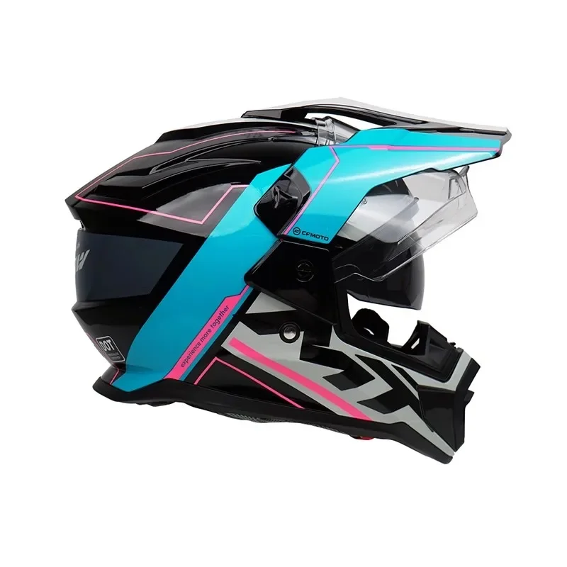 CFMOTO Motorcycle Helmet Dual Sunvisor Off-raod Capacetes Dirt Bike MotorcossCasco De Moto for CFMOTO 450MT NK250