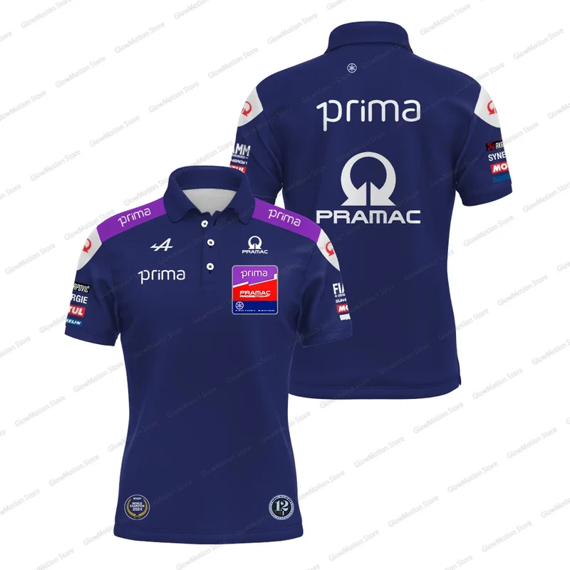 Jack Miller 43 PRAMAC Racing Polo shirt for Men 2025 Outdoor Sport Quick Dry Moto T-Shirt Miguel Oliveira 88 Plus Size Team Polo