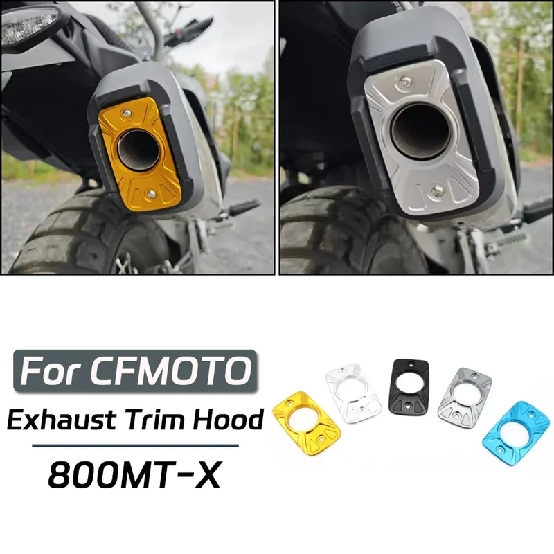 For CFMOTO 800MT-X Motorcycle Exhaust Hood Guards Covers 800MT 800 MTX Exhaust Trim Decorative Cover Pipe Tail End Accessiores