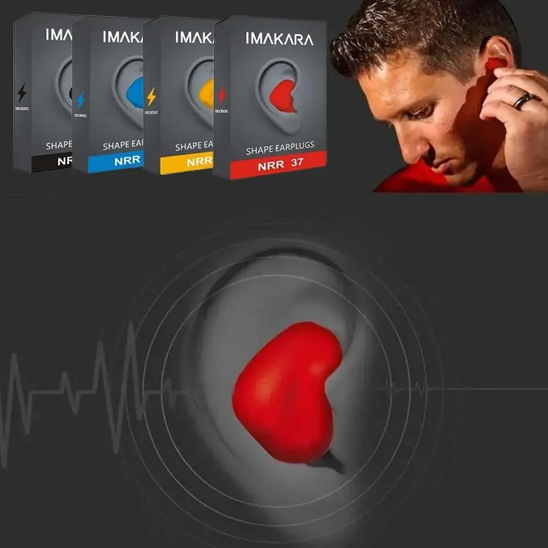 Anti-Noise Ear Plug Sound Insulation Ear Protection Earplugs Sleeping Plugs Waterproof Silicone Swim Earplugs Soft Ear Care
