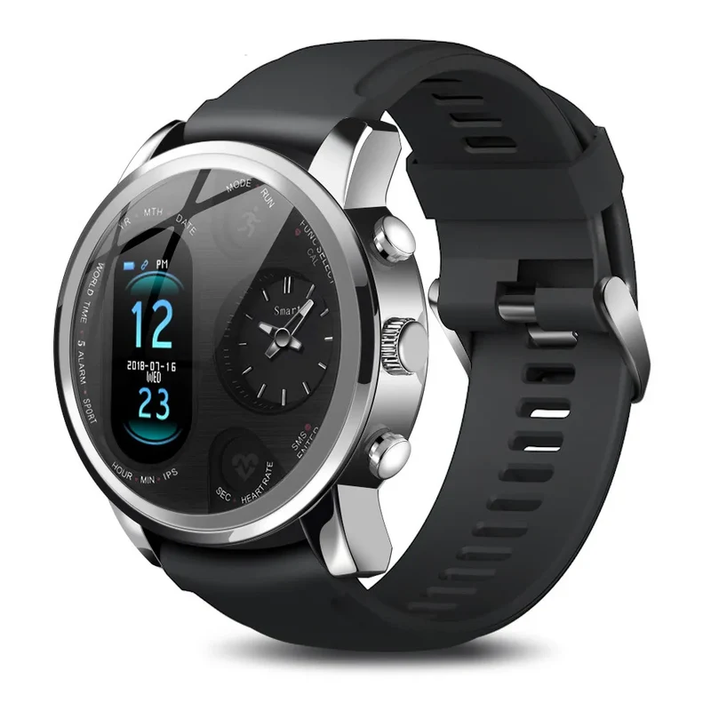 T3PRO t3 Dual Time Hybrid Watch Japanese Quartz Movement IPS Screen Message Display Call Reminder Heart Rate for Ios Android