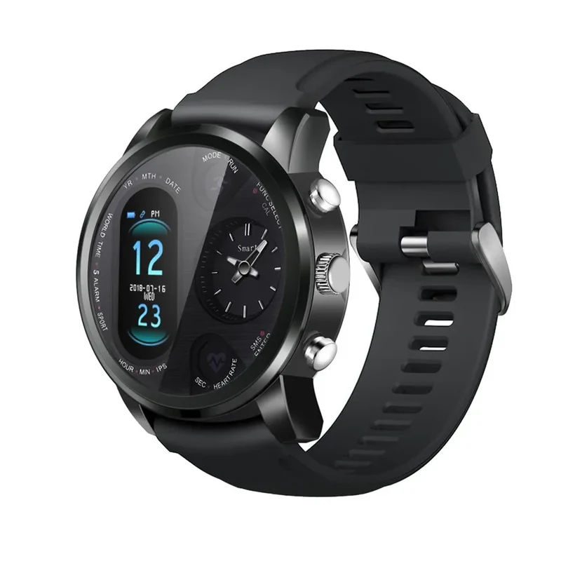 T3PRO t3 Dual Time Hybrid Watch Japanese Quartz Movement IPS Screen Message Display Call Reminder Heart Rate for Ios Android