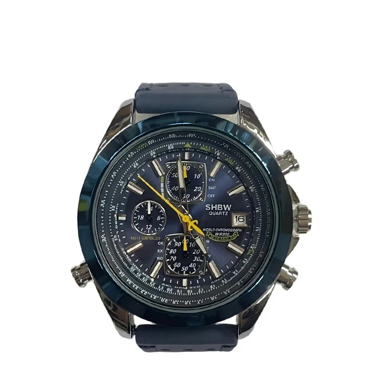 2025 New Men Watches Business Multi-Function Fancy Round Luxury Wristwatch Stainless Steel Band Quartz Watch with Date