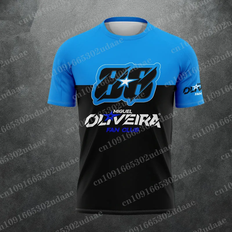 2025 new number 80 driver Miguel Oliveira racing enthusiast summer children's adult fashionable breathable T-shirt