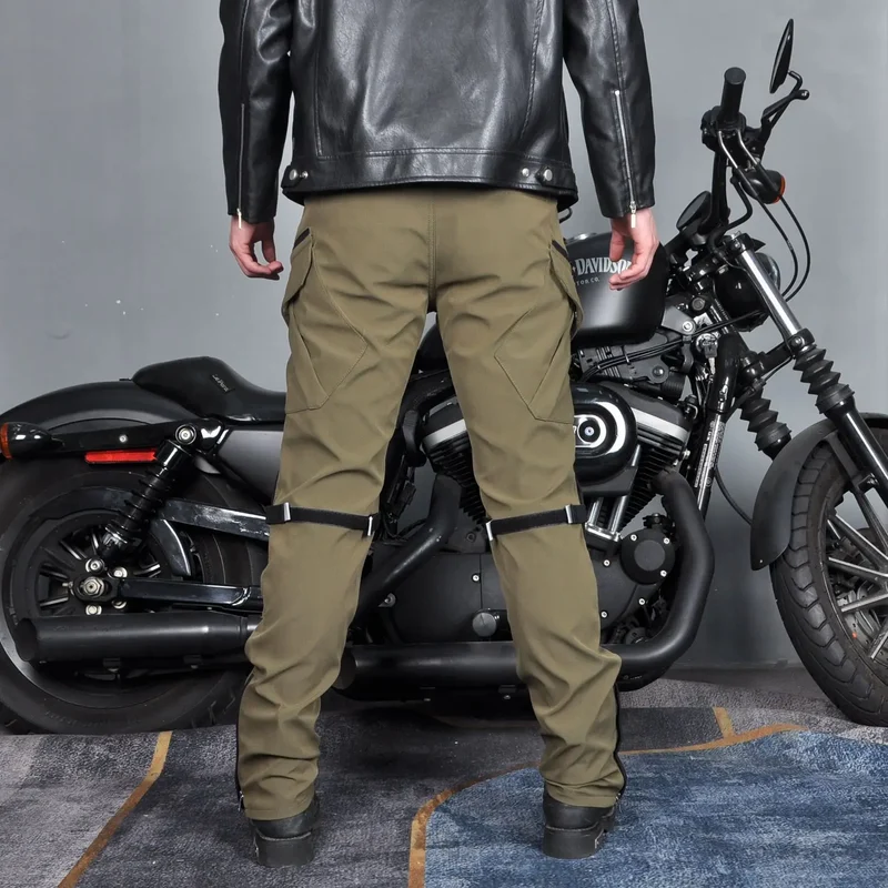 Motorcycle Pants All-season Waterproof Windproof Double-layer Breathable High-waisted Motor Riding Pants Anti-drop Pants For Men