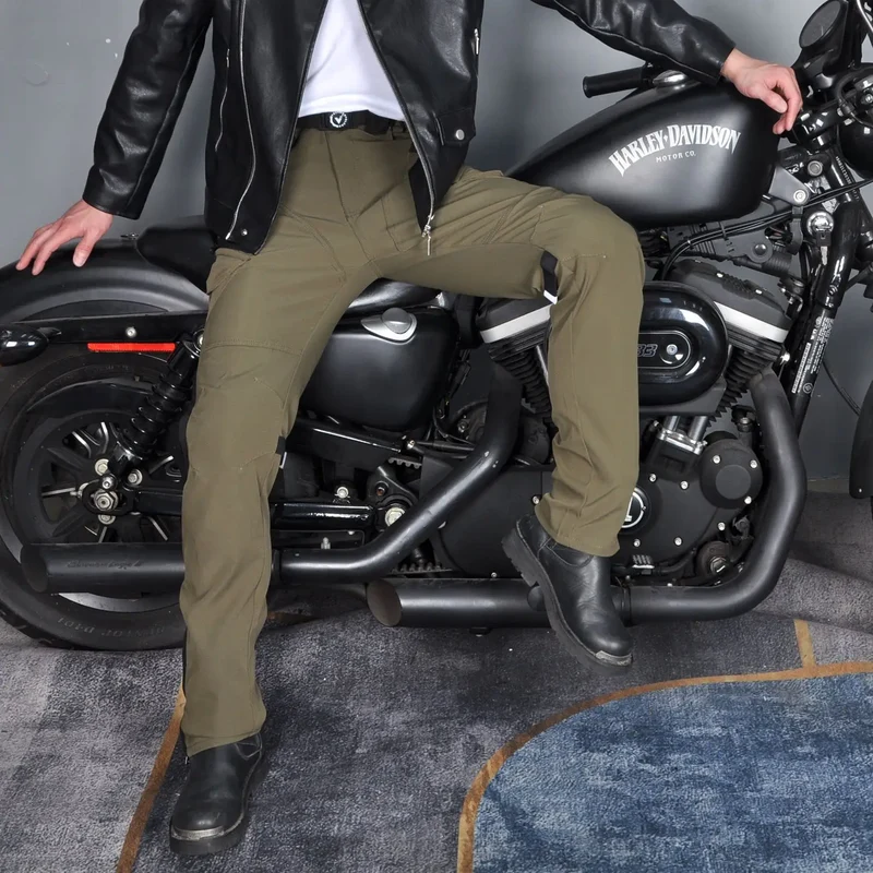 Motorcycle Pants All-season Waterproof Windproof Double-layer Breathable High-waisted Motor Riding Pants Anti-drop Pants For Men