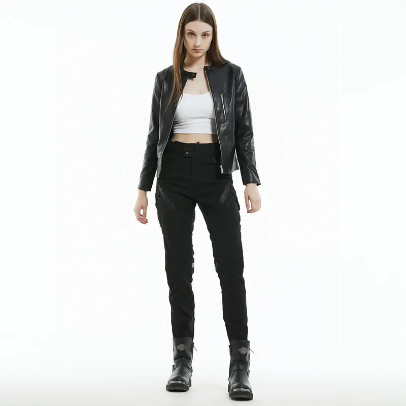 Motorcycle Riding Pants Waterproof Breathable Women's Motorcycle High-waisted Pants Anti-drop Retro Commuting Pants Windproof