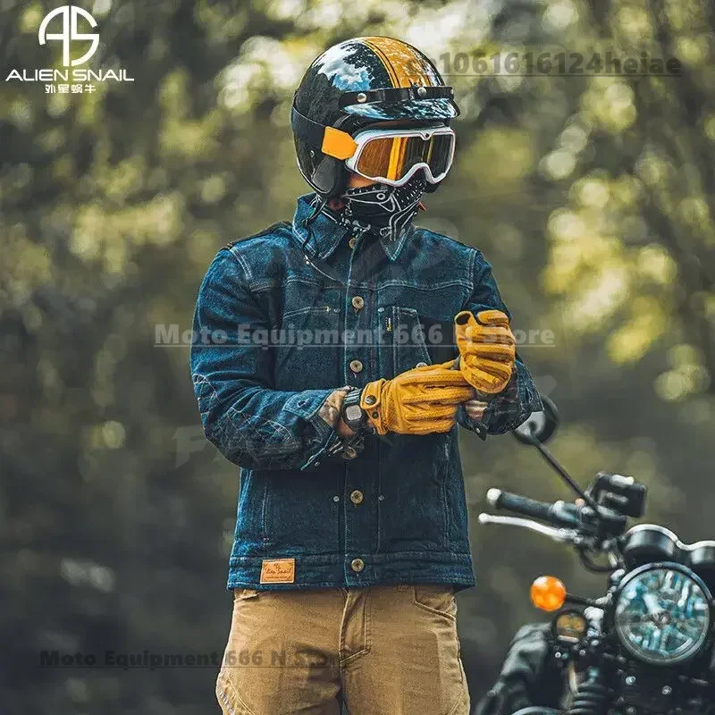 Retro Motorcycle Jeans Jackets Mens Motocross Motorcycle Armor CE Protective Gear Bicycle Skateboard Motobike Clothes