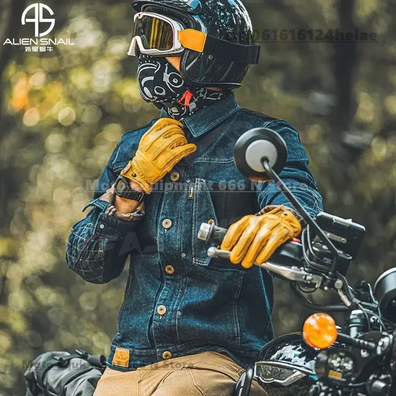 Retro Motorcycle Jeans Jackets Mens Motocross Motorcycle Armor CE Protective Gear Bicycle Skateboard Motobike Clothes