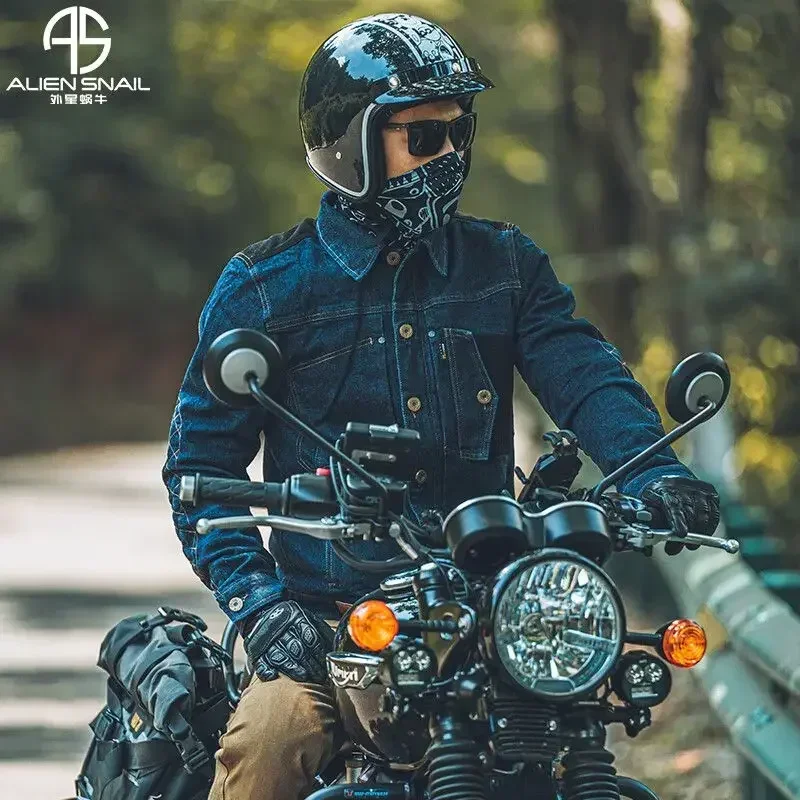 Retro Motorcycle Jeans Jackets Mens Motocross Motorcycle Armor CE Protective Gear Bicycle Skateboard Motobike Clothes