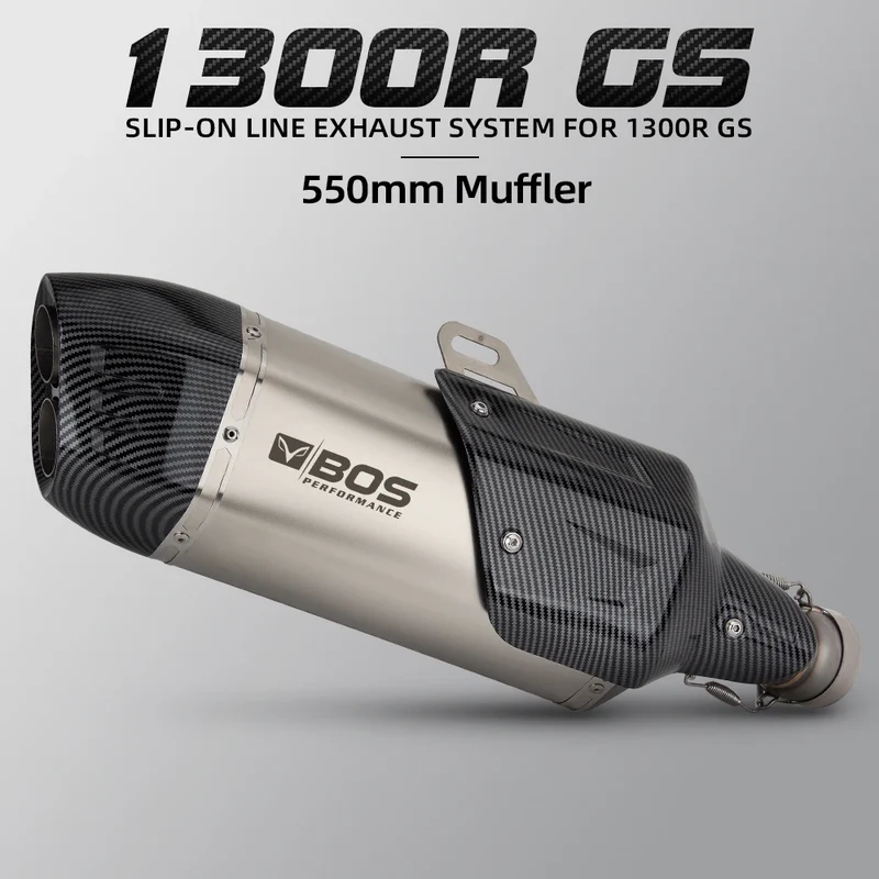 For BMW R1300GS ADV R1300R R1300RS Motorcycle Exhaust Slip-on Line Modify Stainless Middle Pipe S7 Muffler Adventure Moto Escape