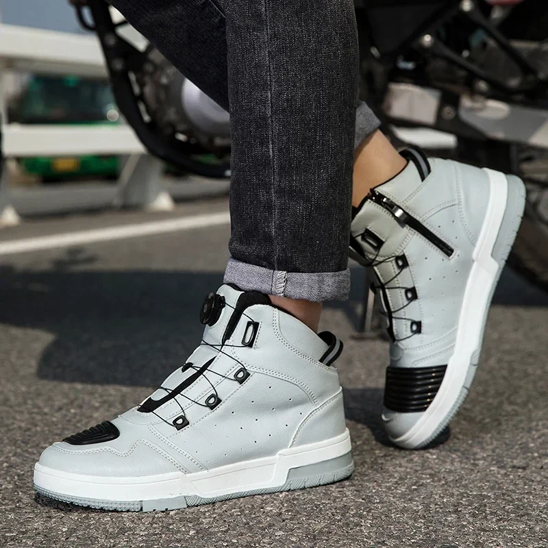 Summer New Motorcycle Boots Men Women Knight Outdoor Riding Anti-slip Spring Sneakers Shoes Bicycle Mountain Racing Road Speed
