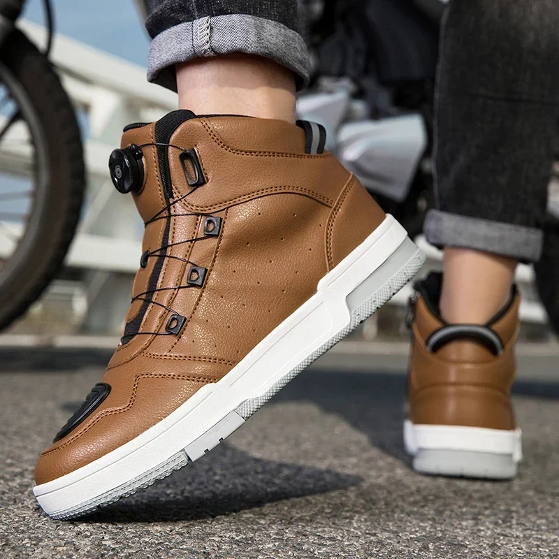 Summer New Motorcycle Boots Men Women Knight Outdoor Riding Anti-slip Spring Sneakers Shoes Bicycle Mountain Racing Road Speed