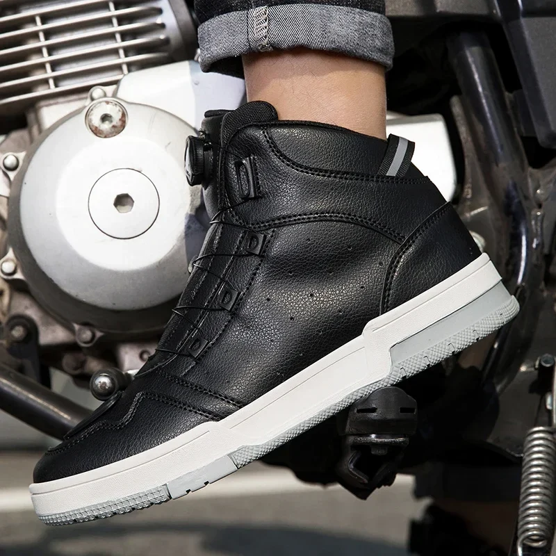 Summer New Motorcycle Boots Men Women Knight Outdoor Riding Anti-slip Spring Sneakers Shoes Bicycle Mountain Racing Road Speed