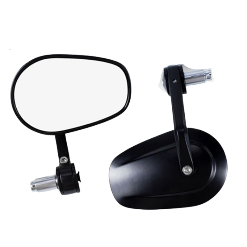 Rétroviseur embout de guidon noir large type Harley