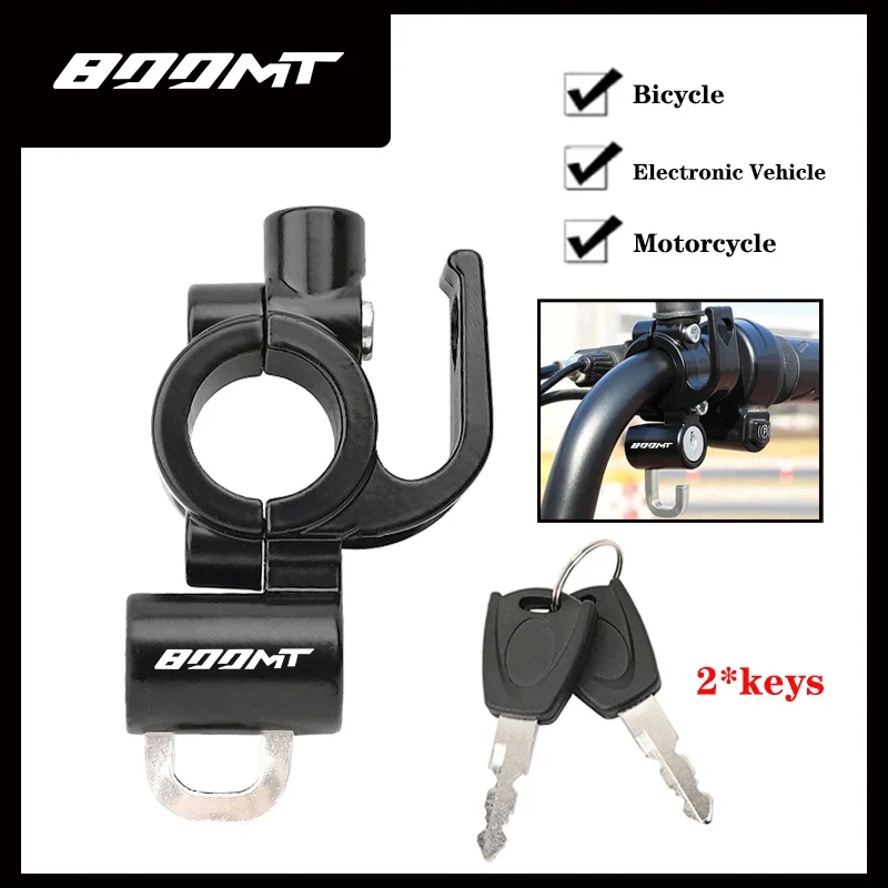 For CFMOTO 800MT 800 MT MT800 2021-2022 22-28mm Universal Motorcycle Helmet Pipe Clamp Hook Lock for Moto Anti Theft Fixin