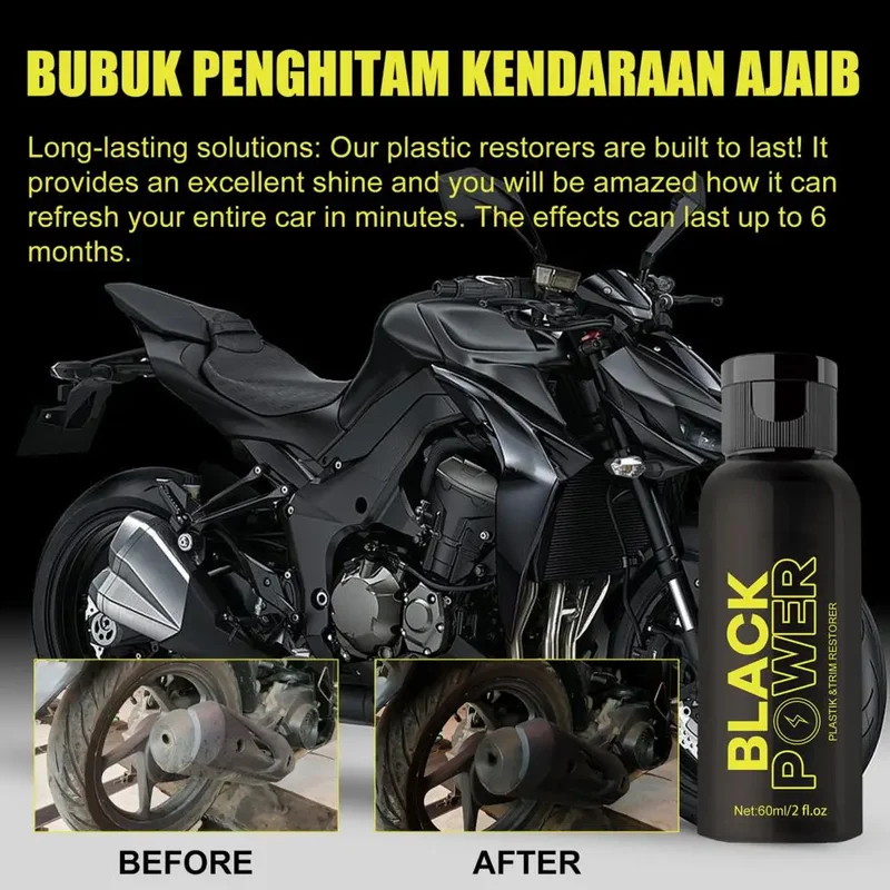 60ml Plastic Renovator Useful Safe Refurbishing Agent Refurbish Plastic Cleaner Renovator Motorcycle Supplies