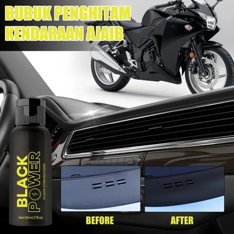 60ml Plastic Renovator Useful Safe Refurbishing Agent Refurbish Plastic Cleaner Renovator Motorcycle Supplies