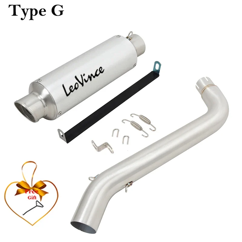 For VOGE DS525X DS 525X 2023 2024 Motorcycle Exhaust Leovince Escape Systems Modify Mid Link Pipe Carbon Fiber Muffler DB Killer
