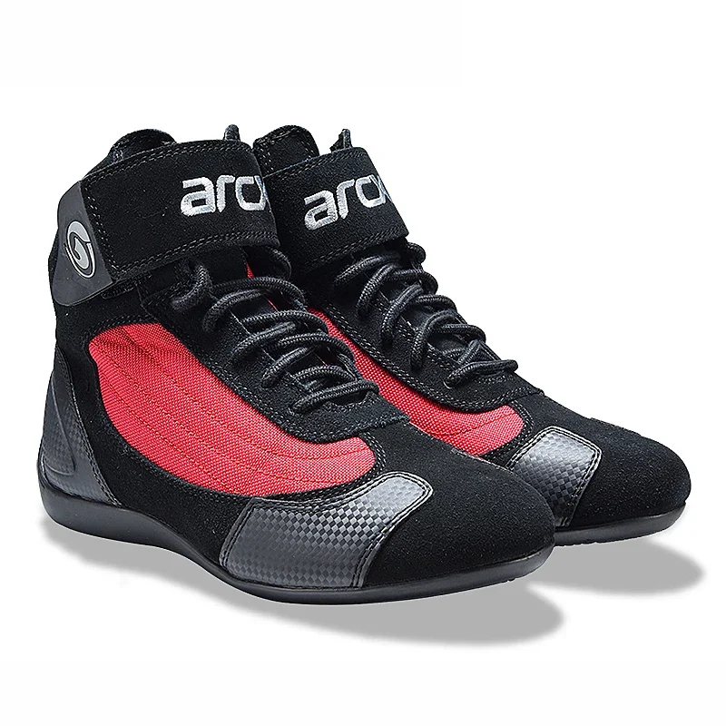 ARCX Motorcycle Cow Leather ankle shoes Motorbike Genuine Chopper Cruiser Touring Racing boot Riding shoes