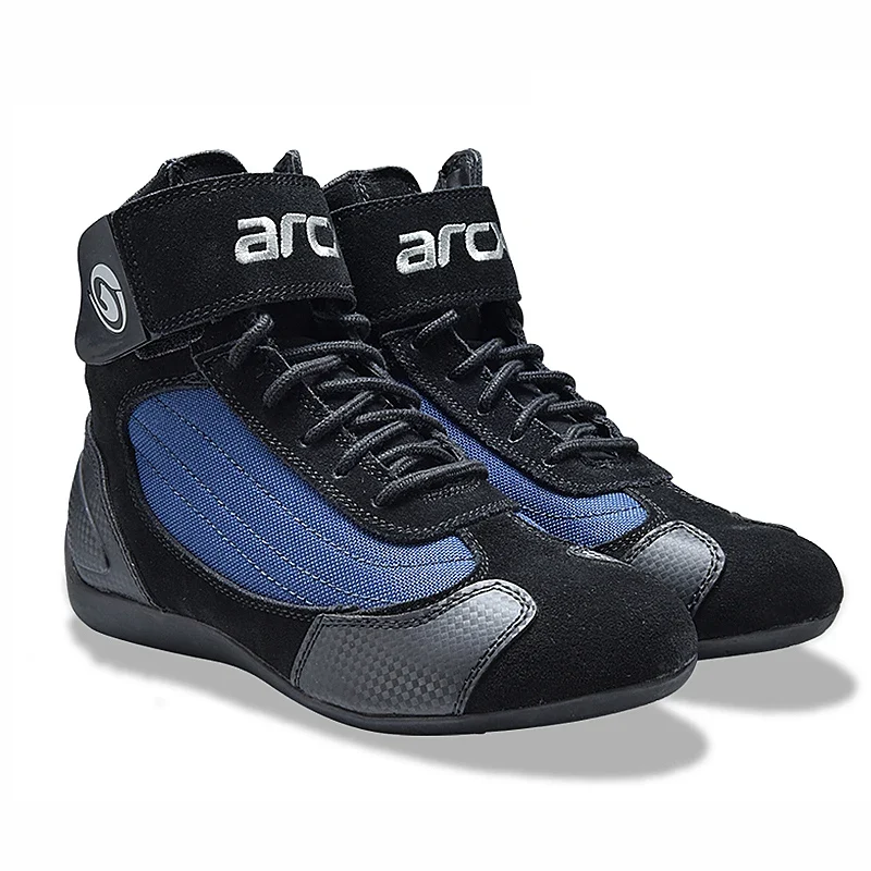 ARCX Motorcycle Cow Leather ankle shoes Motorbike Genuine Chopper Cruiser Touring Racing boot Riding shoes