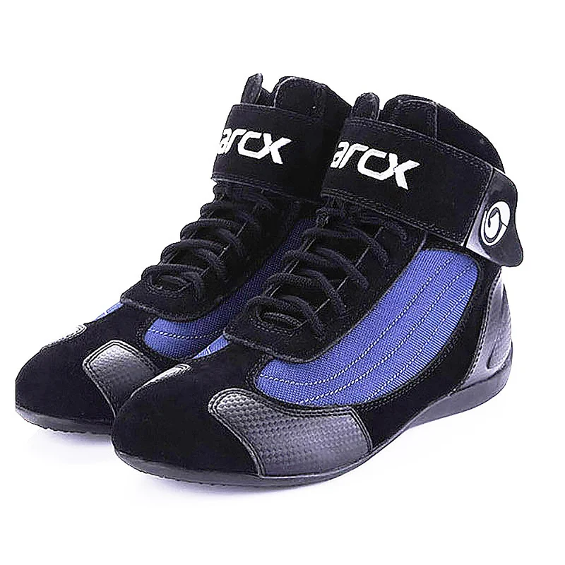 ARCX Motorcycle Cow Leather ankle shoes Motorbike Genuine Chopper Cruiser Touring Racing boot Riding shoes