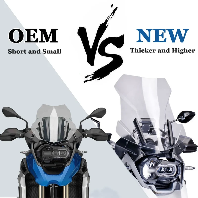 For BMW R1250GS R1200GS Adventure R1250 GS LC ADV Windshield Windscreen Wind Shield Screen Deflector Spoiler Protector 2013-2023