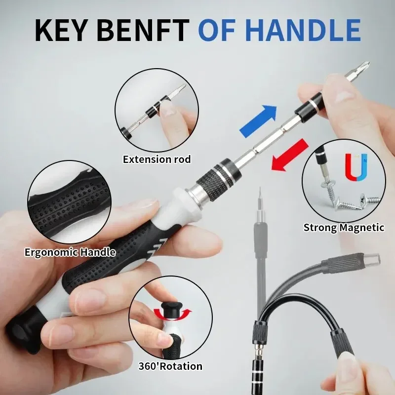 115 in 1Multifunctional Screwdriver Set Computer PC Mobile Phone Equipment Repair Screw Driver Insulation Manual Household Tools