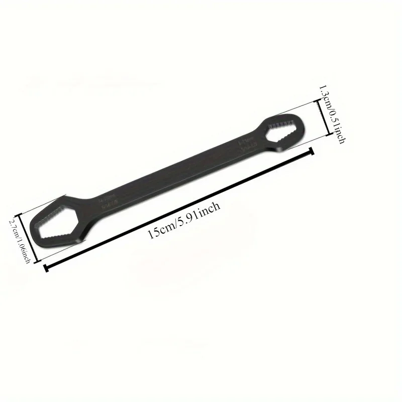 8 to 17 Black Multifunctional Double End Box Wrench Hexagon Double End Solid Wrench Screw and Nut Tool with Various Diameters