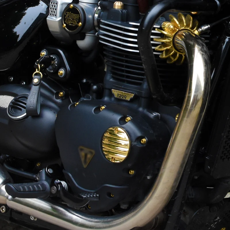 Couvercles de carter laiton/alu - Triumph Bobber & Classic