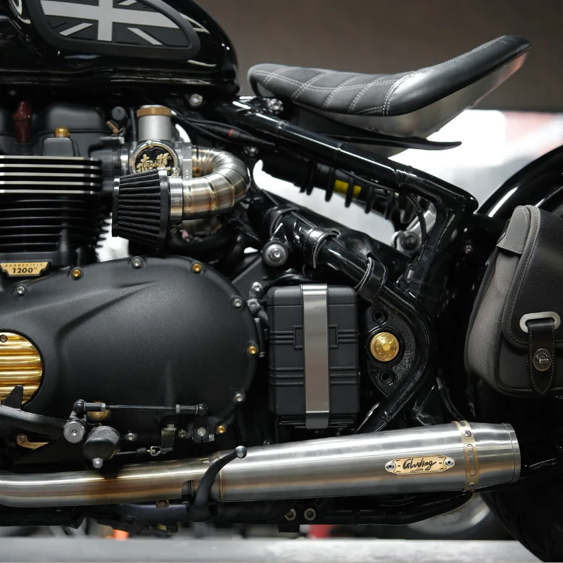 Silencieux Startrail inox brossé - Bonneville Bobber