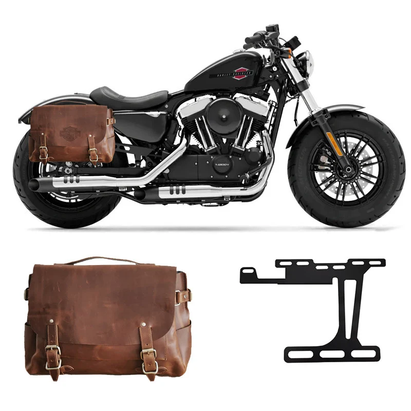 Sacoche latérale + support – Sportster 883/1200