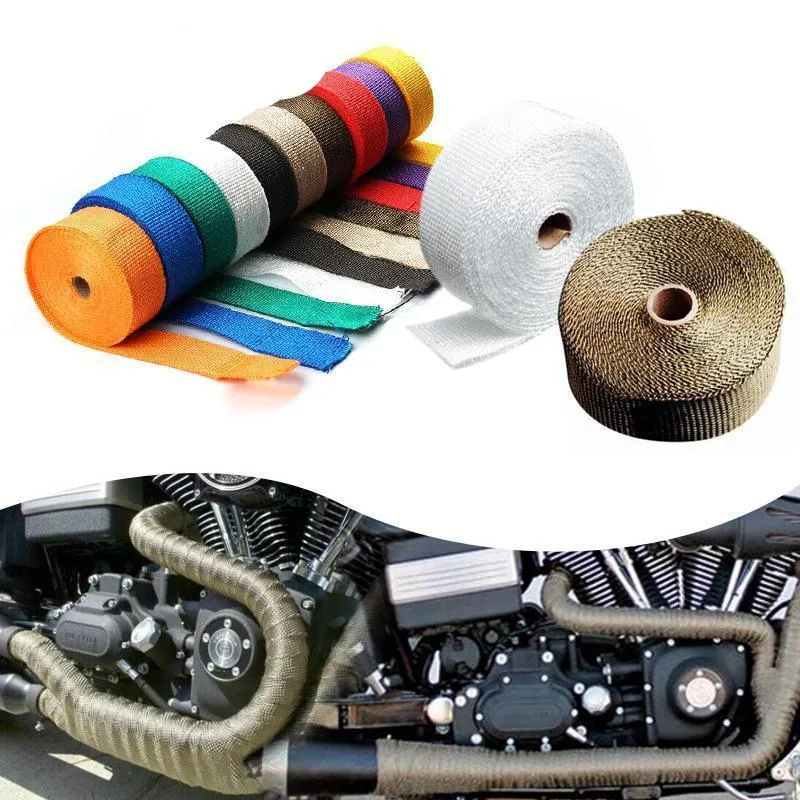 Protection échappement 10 Kit thermo Wrap de bouclier thermique de tuyau refit design