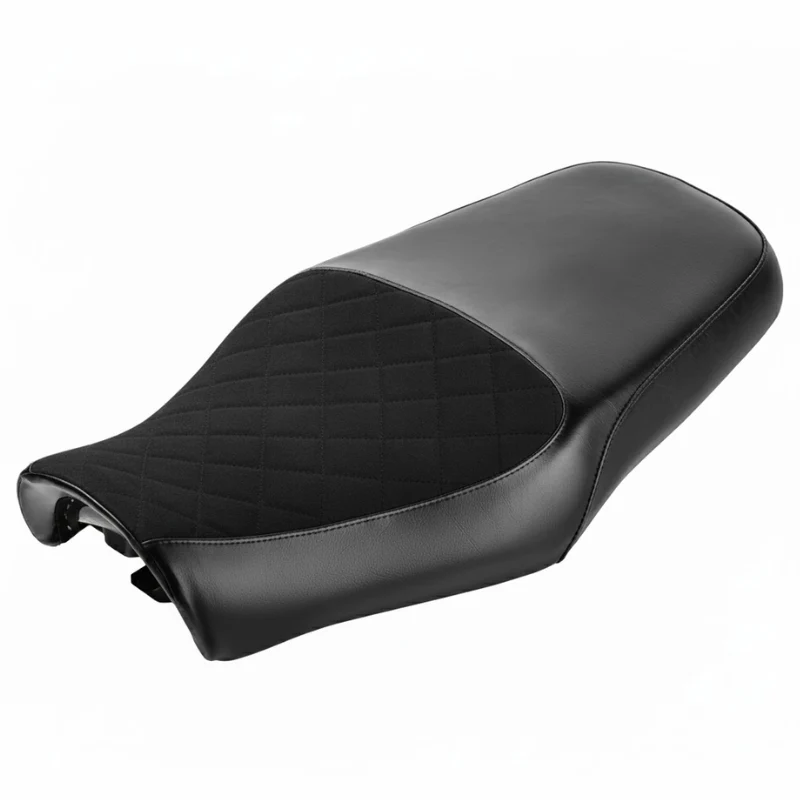 selle noire à surpiqûres losange pour Honda GB350 / CB350