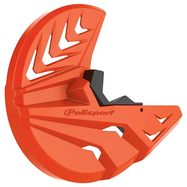 Protector disco delantero y horquilla KTM 16-22/Husqvarna 17-22/ Gas Gas 18-22/ Sherco 17-22/ Rieju 20-22 Polisport - negro-naranja KTM
