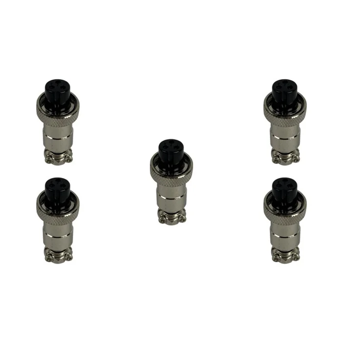 Prise GX12 3 pins femelle x5 pcs