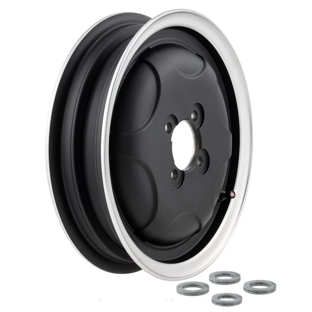 Llanta tubeless negro mate/borde pulido conversión de 8" a 10" SIP