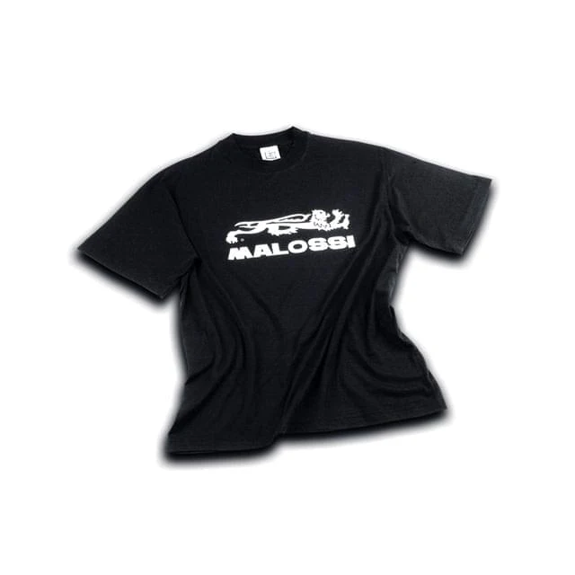Camiseta negra logotipo blanco Malossi - talla XL
